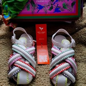 NIB Farm Rio Zigzag Stitch Sandals